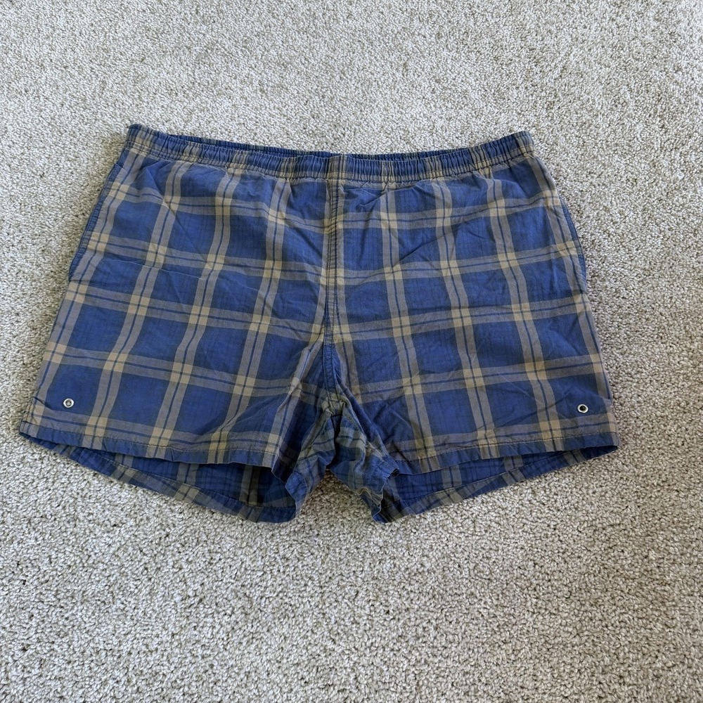Geoffrey Beene Swim Shorts Mens Large Blue Mesh Lined Elastic Waist Trunks Beach